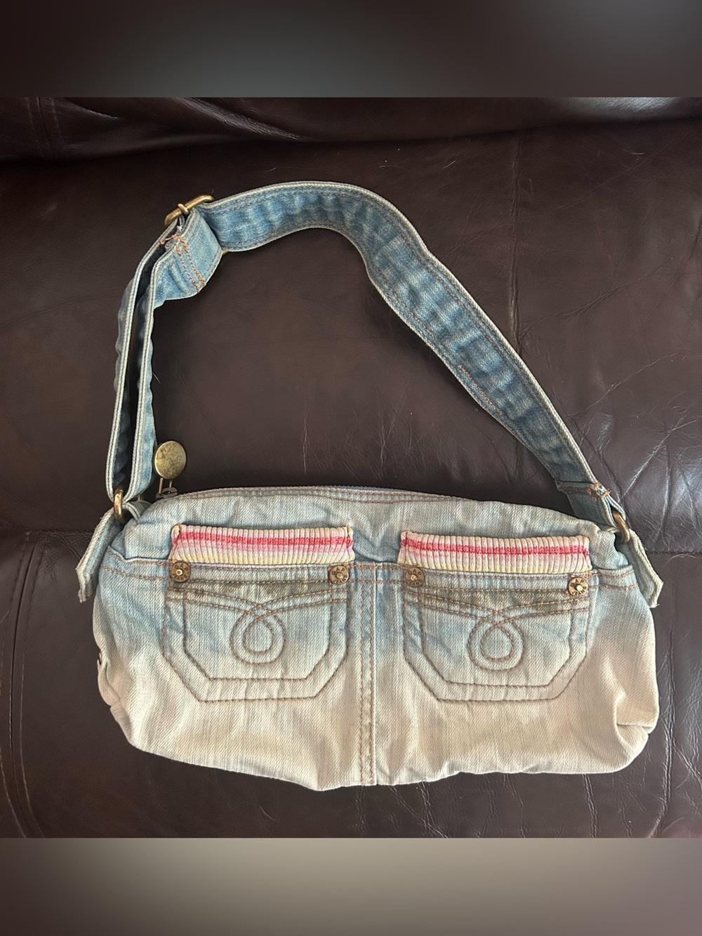 Vintage Y2K GAP distressed Denim Mini shoulder bag boho